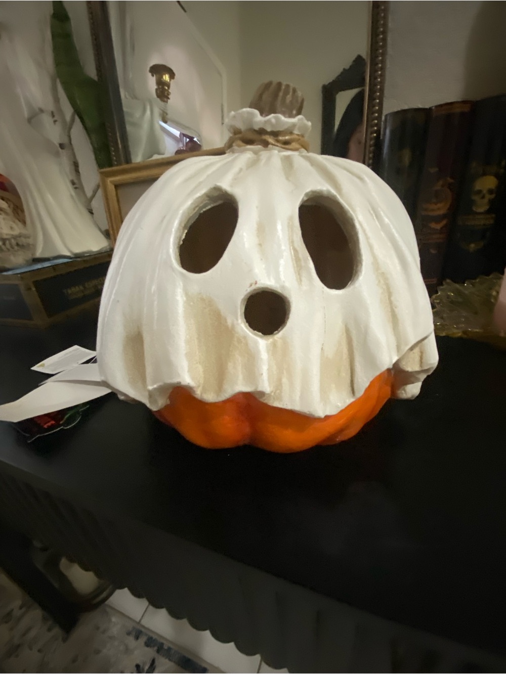 White Ghost Pumpkin Decorative Accent (Home Accents)